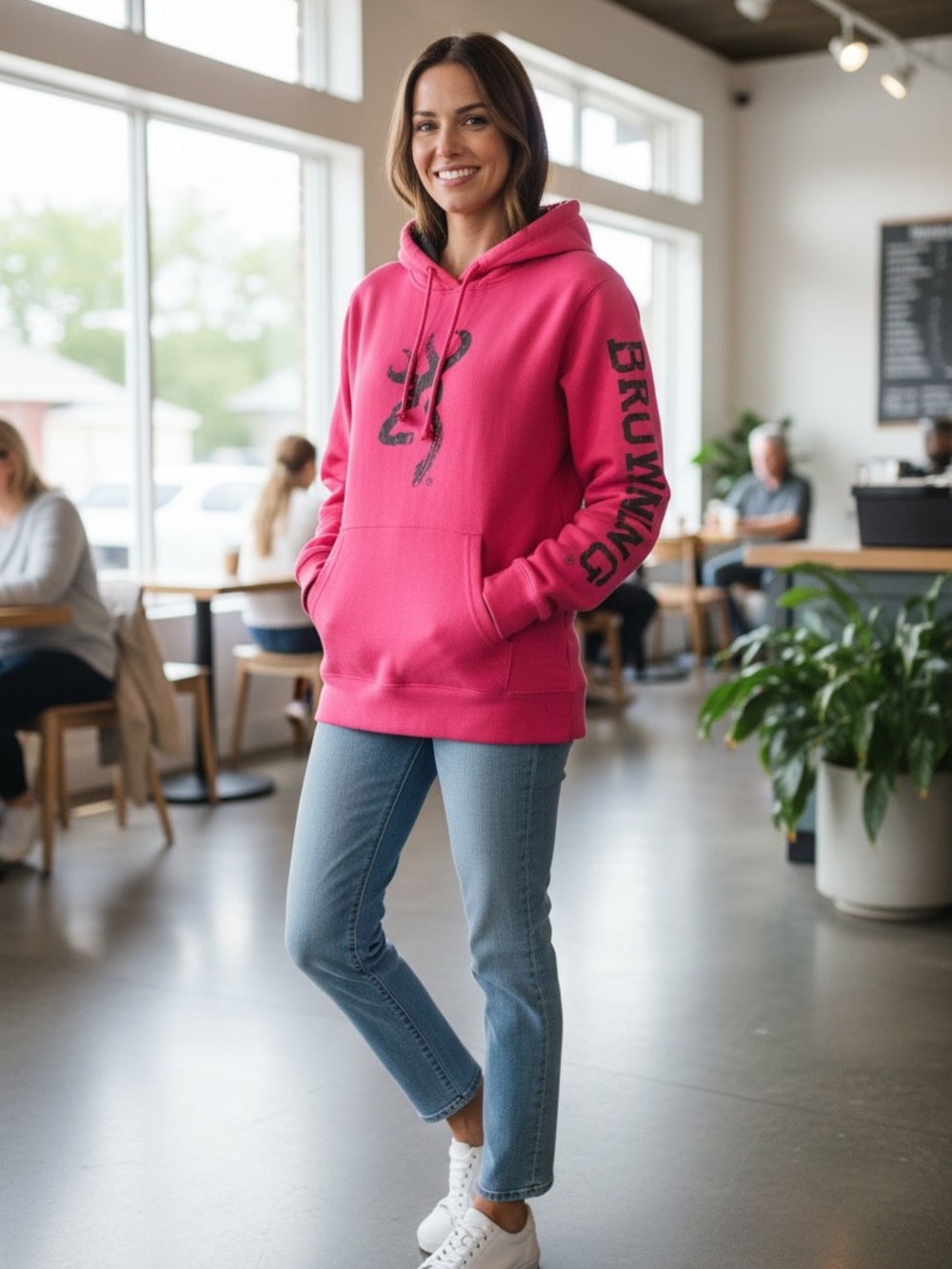 Browning Hot Pink Pullover Hoodie for Women
